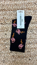 Calcetín flamencos negro